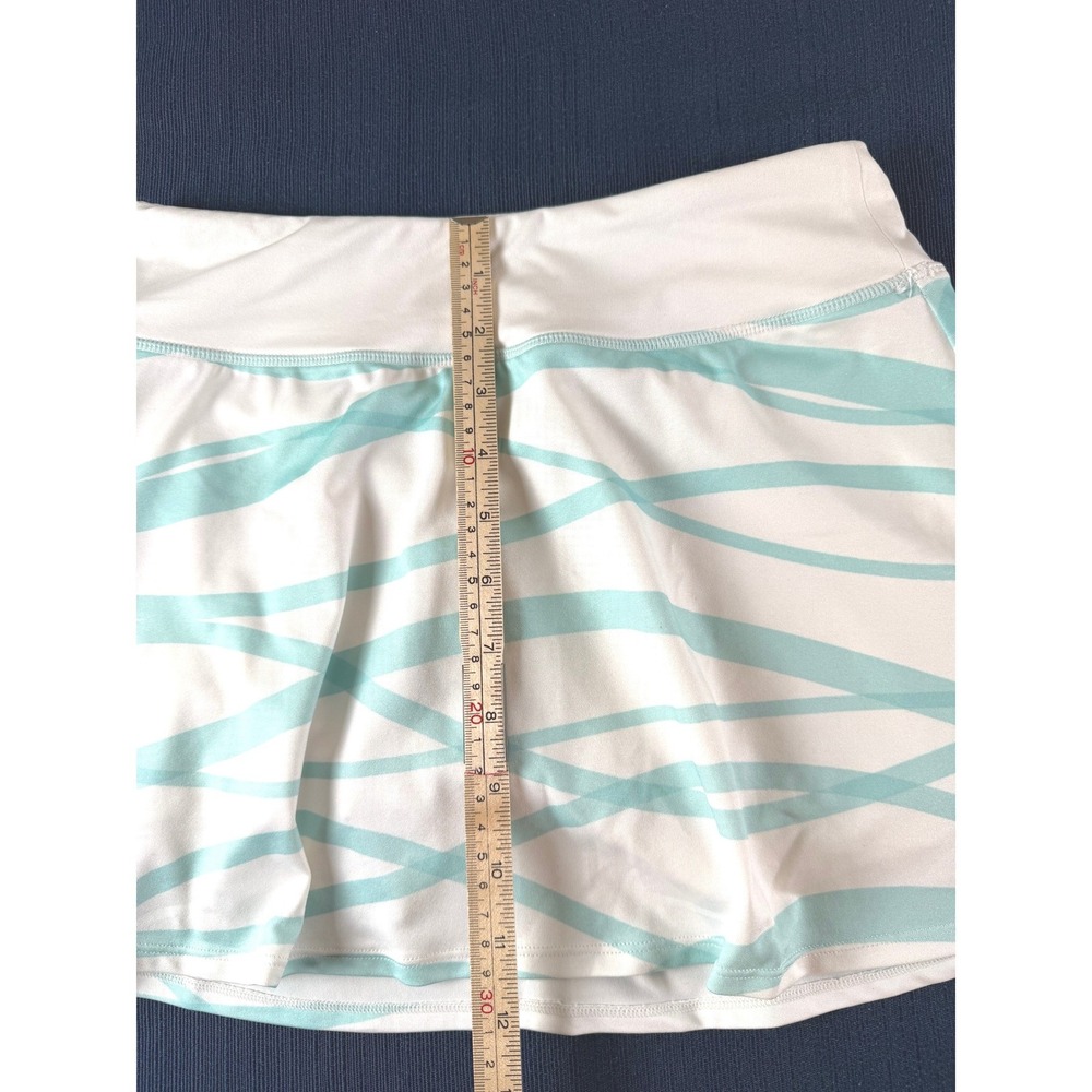 HEAD Tennis‎ Skort XS White Aqua Blue Skort Wave Athletic Mini Skirt Tenniscore - Picture 6 of 7